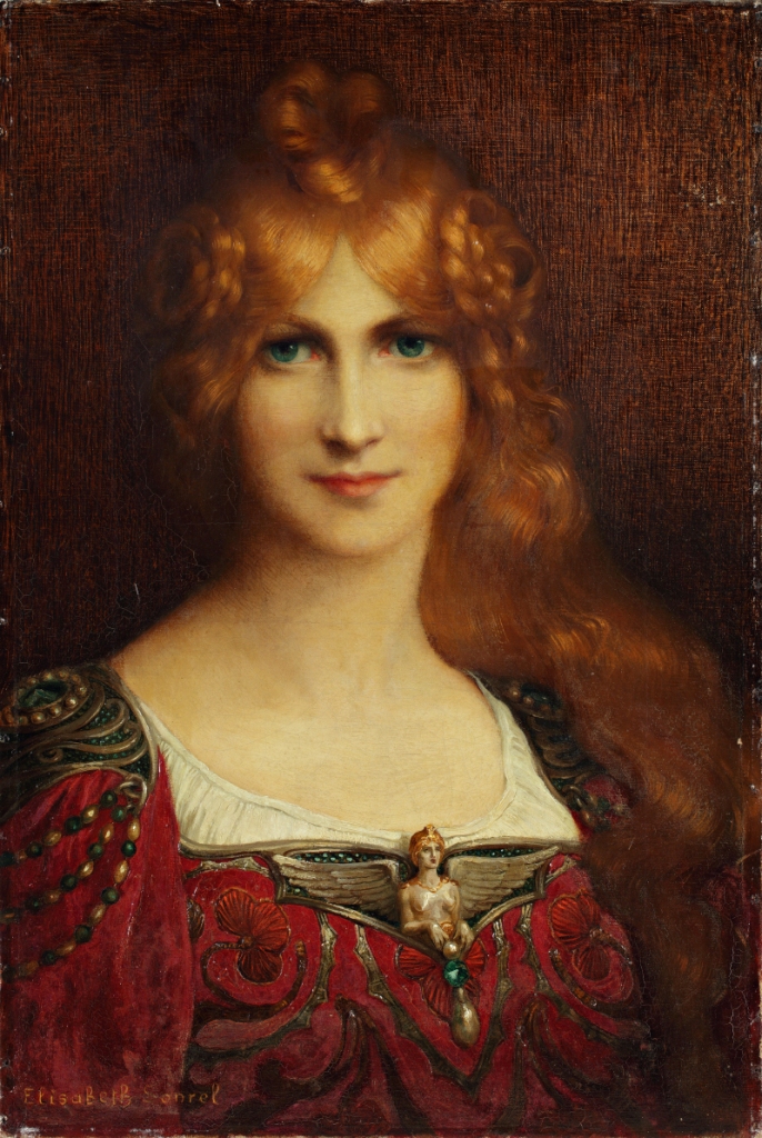 Portrait de femme aux yeux verts