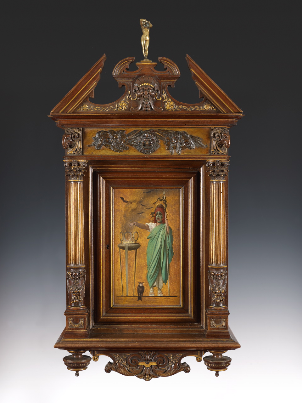Sculpted and painted cabinet